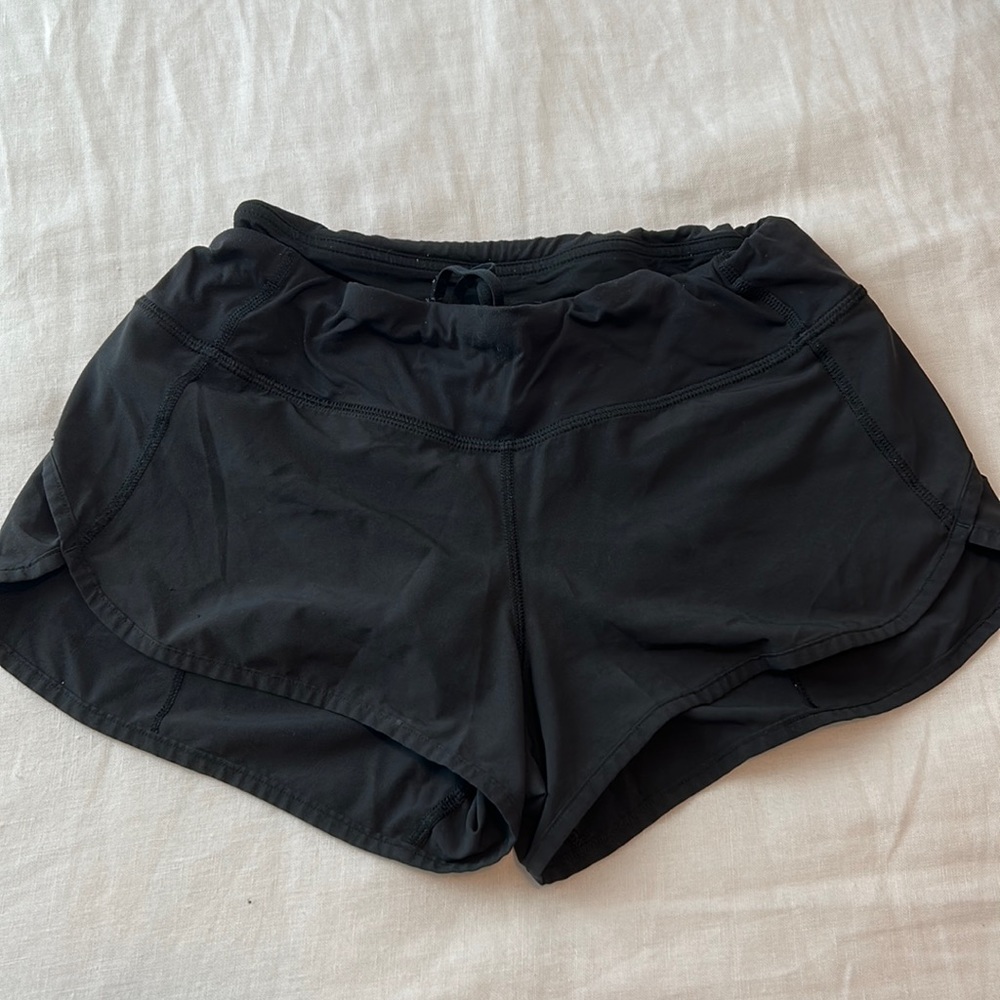 Black Lululemon Speed Up Shorts